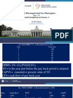 Project Management For Managers: Lec - 17 Capital Budgeting techniques-II