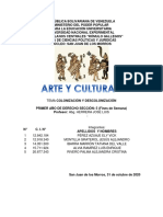 trabajo arte y cultura EVALUACIÓN al 31 O 2020
