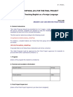 Initial Proposal (D1) For The Final Project Master in Teaching English As A Foreign Language