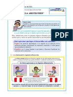 Miércoles 01 de Setiembre Personal Social Prácticas Alimentarias Saludables Que Nutren A Las Peruanas y Peruanos en La Actualidad