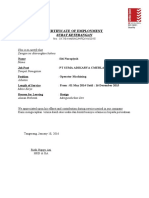 Certificate of Employment: Surat Keterangan