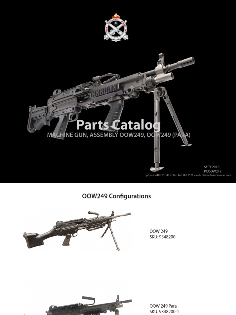 Parts Catalog: Machine Gun, Assembly Oow249, Oow249 (Para) | PDF ...