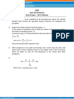 Cbse Class XII Chemistry Board Paper - 2015 Solution