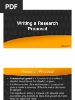 Writing A Research Proposal Proposal: Sreeraj S R