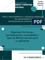 Tema 3 Procedimientos y Controles Operativos Del Mantenimiento Organizaciòn Del Mantenimiento