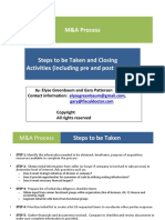M&A Process: Elyse Greenbaum and Gary Patterson Contact Information