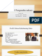 Profil Pengusaha Sukses: Disusun Oleh: Riski Mica Saputra I0415075 Tomy Wahyu Aji I0415082