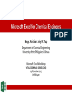 Microsoft Excel For Chemical Engineers: Engr. Kristian July R. Yap