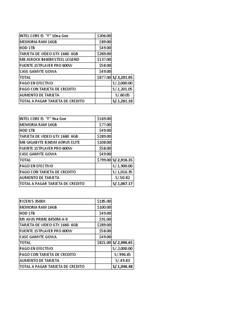 PC Component Price List | PDF | Computer Data Storage | Computer ...