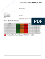 PET VS PVC Evaluation Report