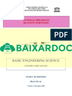 Qus 103 Basic Engineering Science Practicals