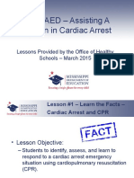 CPR/AED - Assisting A Person in Cardiac Arrest: Lessons Provided by The Office of Healthy Schools - March 2015