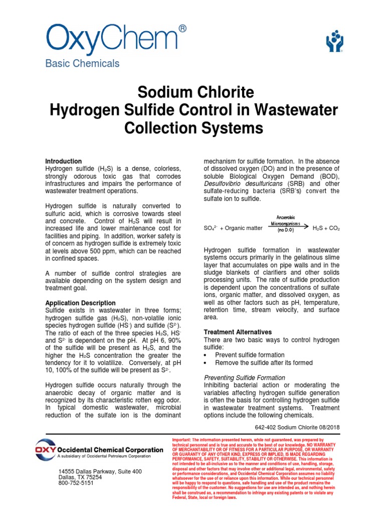 Hydrogen Sulfide Control in Wastewater Collection Systems | PDF ...