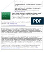 Synthesis and Reactivity in Inorganic, Metal-Organic, and Nano-Metal Chemistry