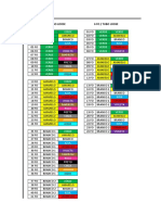 Tabela de Cores Das Fibras