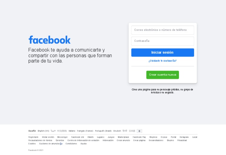 Facebook - Inicia Sesión o Regístrate | PDF