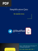 Simplification Quiz: by Aashish Arora