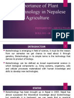 Importance of Plant Biotechnology in Nepalese Agriculture
