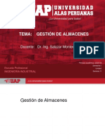 Tema: Gestión de Almacenes: Docente: Dr. Ing. Salazar Montenegro Jaime