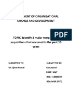 Assignment of Organisational Change and Development