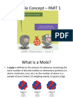 The Mole Concept - PART 1: CAPE Chemistry - Unit 1