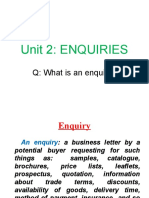 CC Unit 2, Enquiry Updated - To Sts