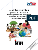 Math5 - q1 - Mod4 - Solving Problems Involving Factors, Multiples and Divisibility Rules