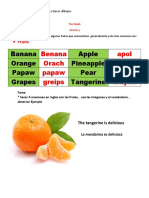 fruits  - 1º -  lesson 2 - unit 05