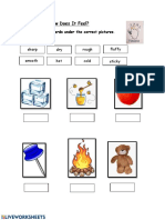 How Does It Feel?: Drag The Correct Words Under The Correct Pictures
