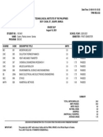 Grade Slip 1st Sem