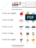 G1 Science Eyes and Sight Sense Worksheet