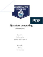 Quantum Computing: A Report FOR MIS207