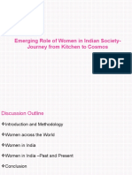 Emerging Role of Women in Indian Society-Journey From Kitchen To Cosmos