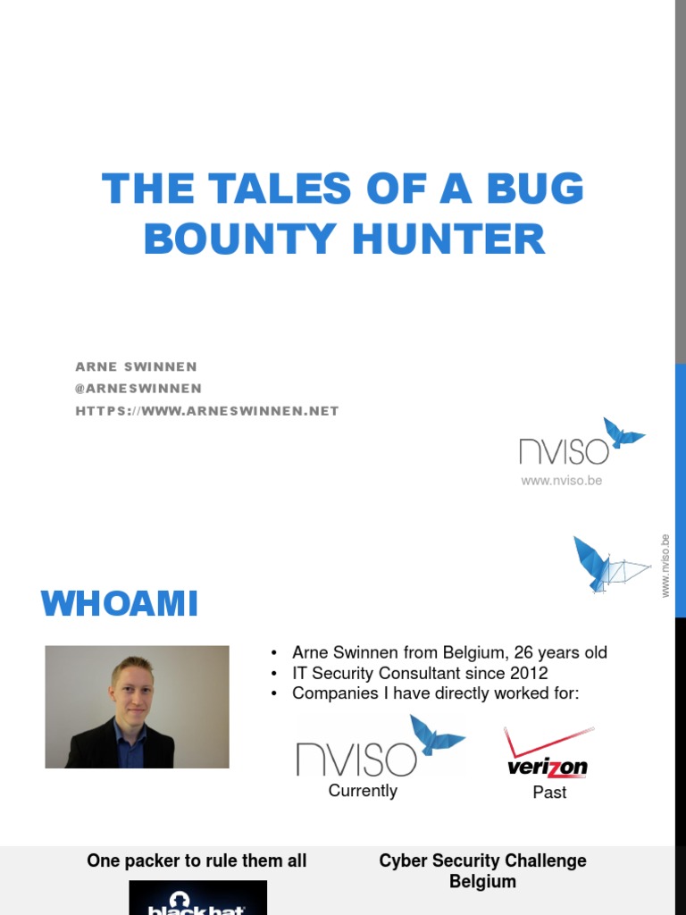 The Tales of A Bug Bounty Hunter Arne Swinnen vFINAL