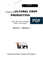 Agricultural Crop Production: Quarter 1 - Module 1