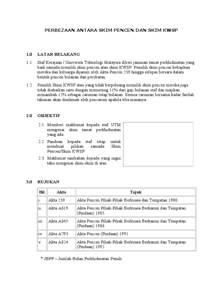 Perbezaan Antara Skim Pencen Dan Skim Kwsp Pdf