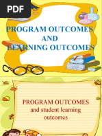 Program Outcomes AND Learning Outcomes