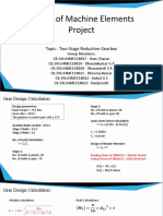 Design of Machine Elements Project: Topic: Two-Stage Reduction Gearbox