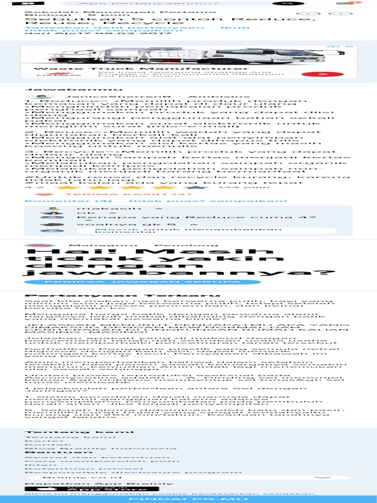 5 Contoh Reduce, Reuse, Recycle | PDF