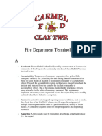 Fire Department Terminology