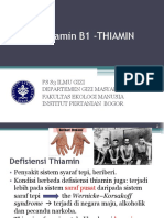 Vitamin B1 - THIAMIN functions and deficiency