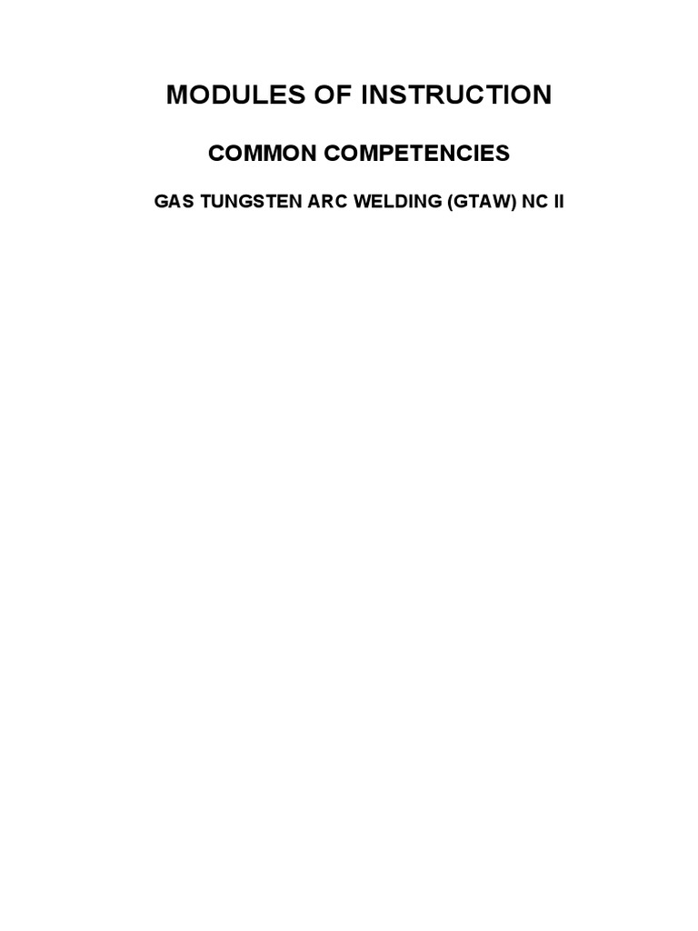Common Competencies Content | PDF | Welding | Construction