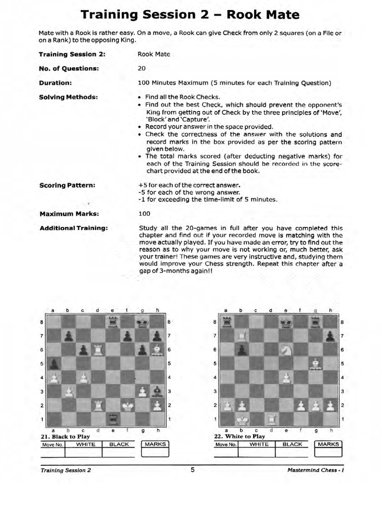 Training Session 2 - Rook Mate | PDF