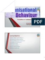 Foundations of Individual Behavior: Learning Objectives