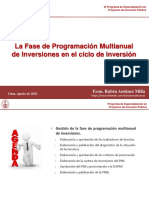 Programación multianual de inversiones en el ciclo de inversión