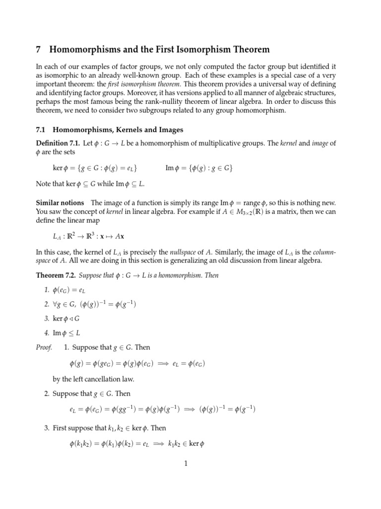 Lecture 4.1: Homomorphisms And Isomorphisms – PMCWF