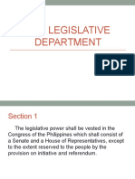 Art 7 - Legislative Department