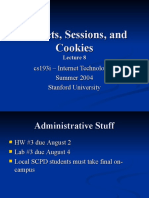 Servlets, Sessions, and Cookies