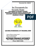 Tender Documents For Security Firms: National Highway Authority