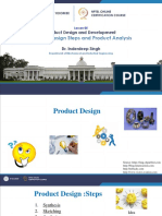 Product Design Steps and Product Analysis